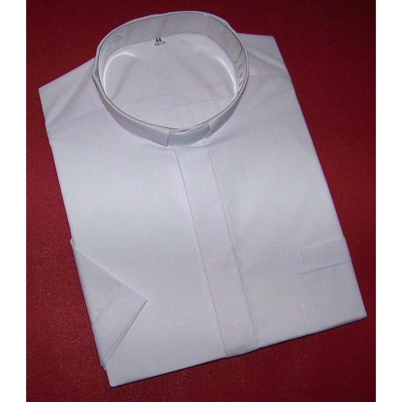 Koszula kapłańska krótki rękaw biała