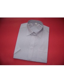 Koszula klasyczna jasnoszara krótki rękaw 