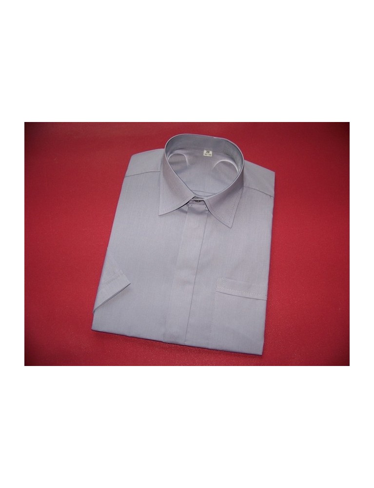 Koszula klasyczna jasnoszara krótki rękaw 