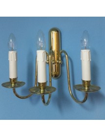 Kinkiet mosiężny 3 płomienny