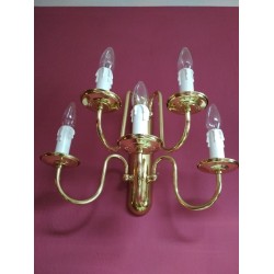 Kinkiet mosiężny 5 płomienny