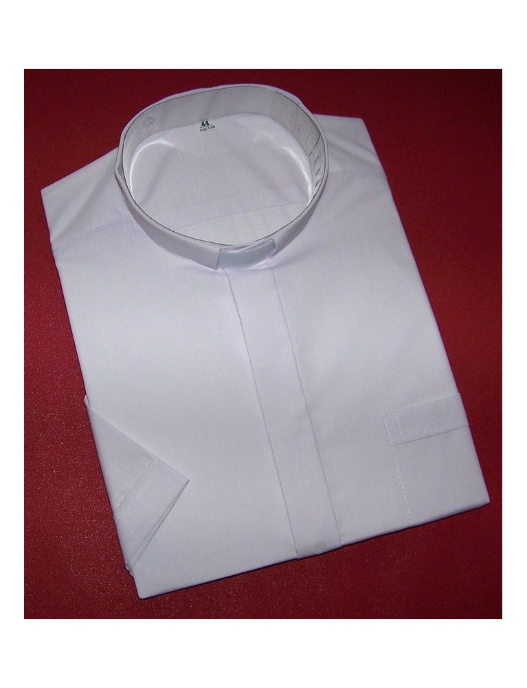 Koszula kapłańska krótki rękaw biała