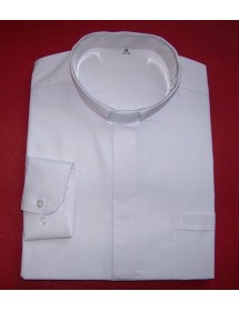 Koszula kapłańska  biała z długim rękawem